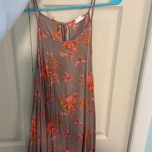 Natural Life Pink and Orange Floral Dress